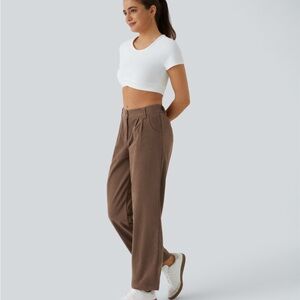 HALARA Brown Wide-Leg Pants